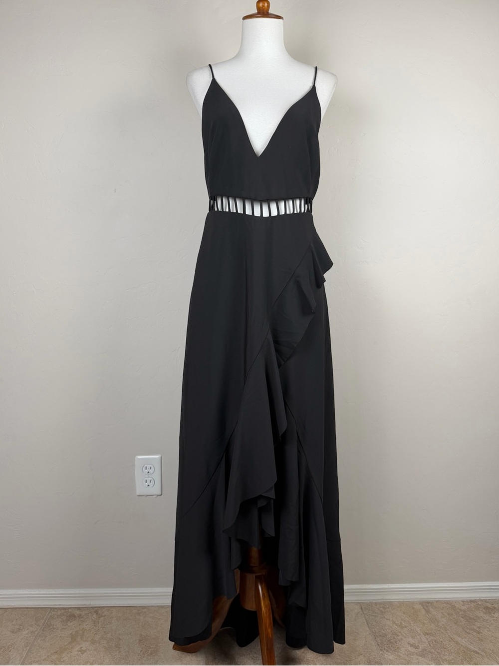 Free People Black Jet Stream Maxi Dress